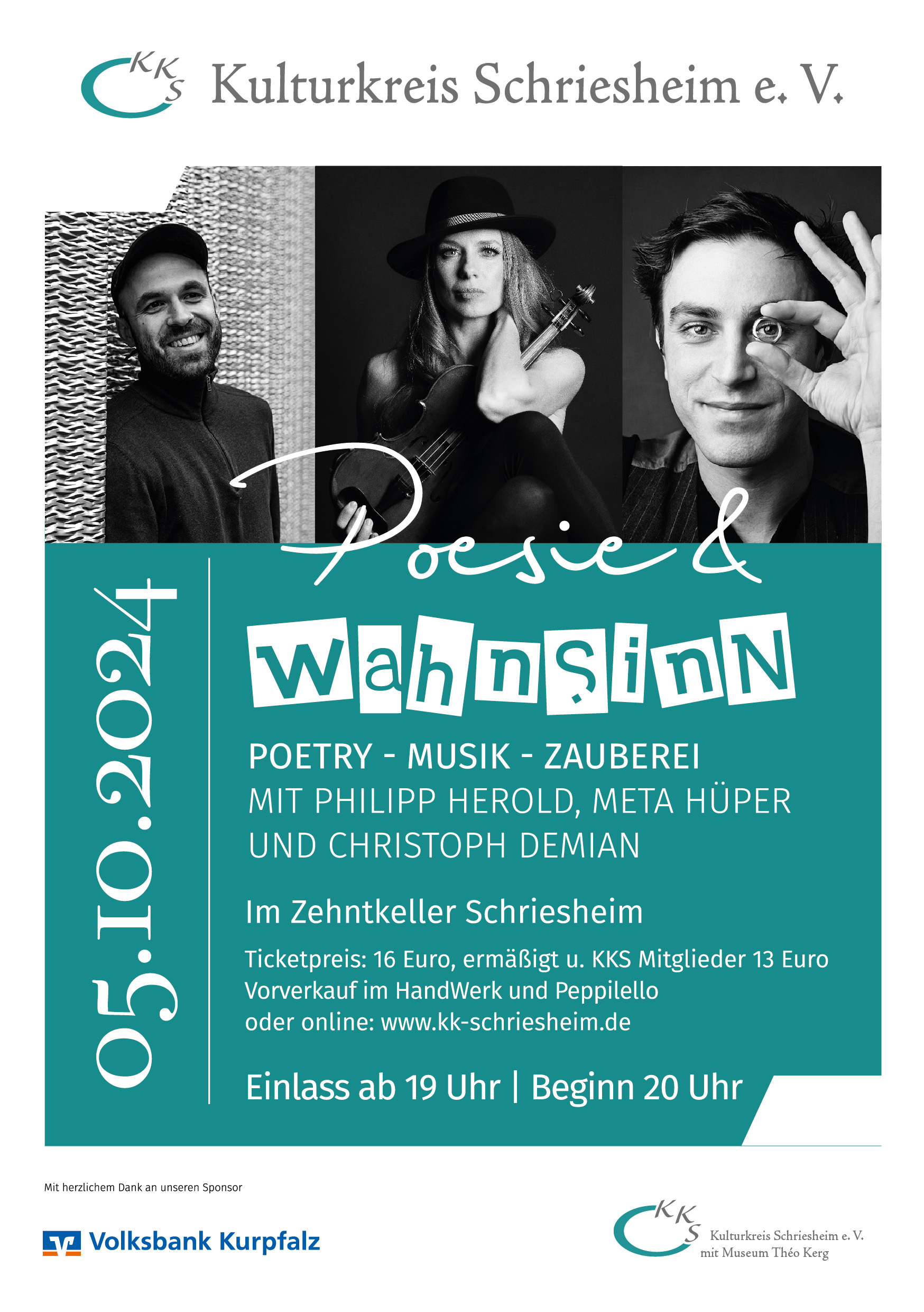 Poesie & Wahnsinn - Plakat